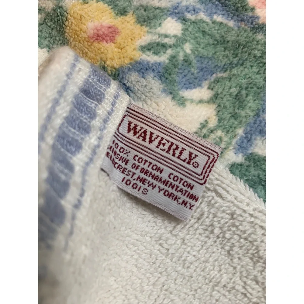 Waverly Vintage Cottagecore 100%‎ Cotton Towel Set of 3 Made in USA 90s